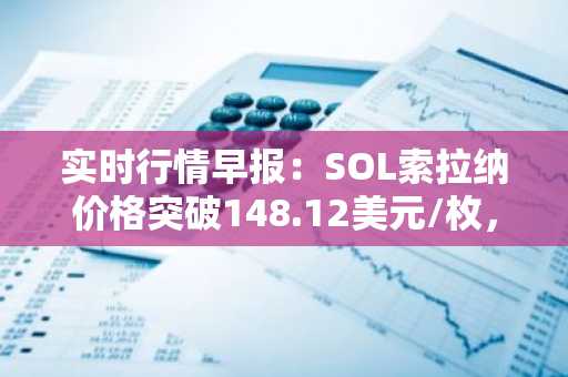 实时行情早报：SOL索拉纳价格突破148.12美元/枚，日内涨2.05%