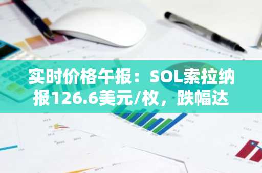 实时价格午报：SOL索拉纳报126.6美元/枚，跌幅达-2.01%