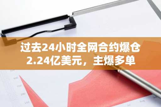 过去24小时全网合约爆仓2.24亿美元，主爆多单