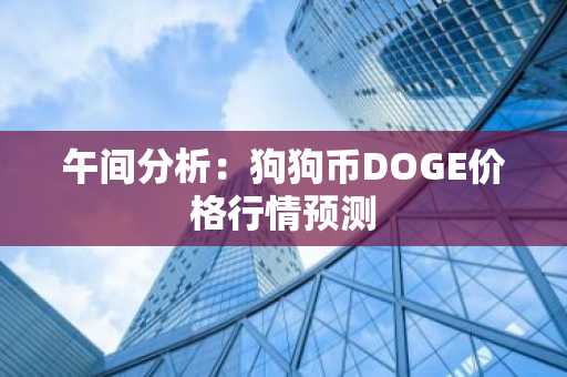 午间分析：狗狗币DOGE价格行情预测