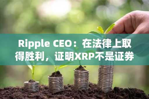 Ripple CEO：在法律上取得胜利，证明XRP不是证券