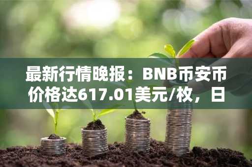 最新行情晚报：BNB币安币价格达617.01美元/枚，日内跌幅-1.01%