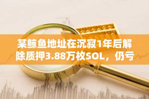 某鲸鱼地址在沉寂1年后解除质押3.88万枚SOL，仍亏损10万美元