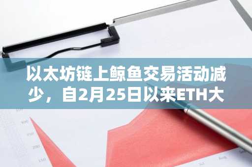 以太坊链上鲸鱼交易活动减少，自2月25日以来ETH大额交易数下降63.8%
