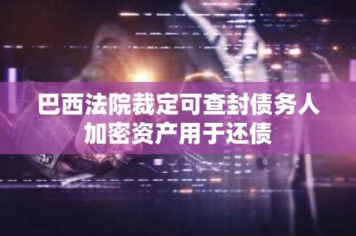 巴西法院裁定可查封债务人加密资产用于还债