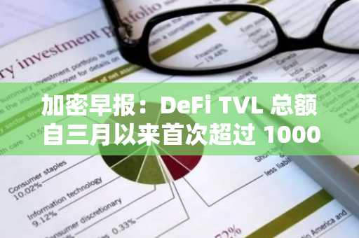加密早报：DeFi TVL 总额自三月以来首次超过 1000 亿美元，本周 SUI、OP、ENA 等代币将迎来大额解锁