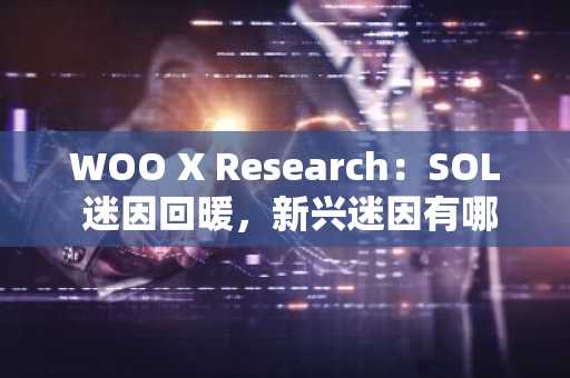 WOO X Research：SOL 迷因回暖，新兴迷因有哪些共同之处？