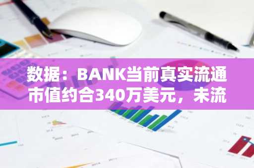 数据：BANK当前真实流通市值约合340万美元，未流通部分约75.3%