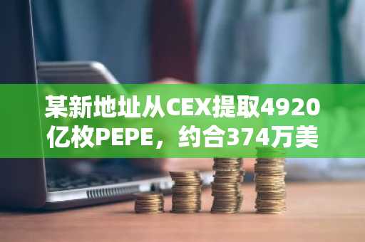 某新地址从CEX提取4920亿枚PEPE，约合374万美元