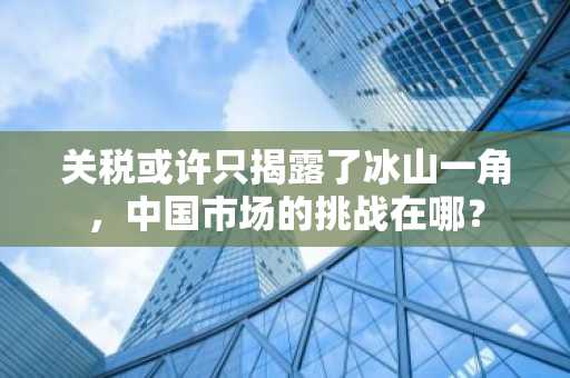 关税或许只揭露了冰山一角，中国市场的挑战在哪？