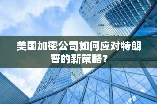 美国加密公司如何应对特朗普的新策略？