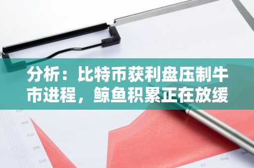 分析：比特币获利盘压制牛市进程，鲸鱼积累正在放缓